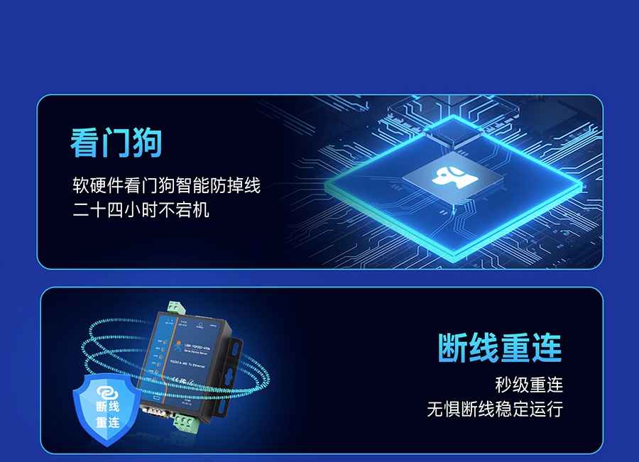 工業(yè)級(jí)雙串口服務(wù)器看門(mén)狗防護(hù)